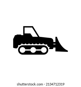 Bulldozer icon design template vector isolated illustration