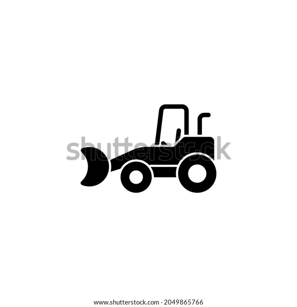 bulldozer icon designed in solid style and glyph\
style in transport icon\
theme