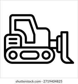 Elemento De Ícone Bulldozer Para Design