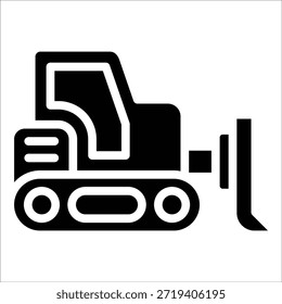 Elemento De Ícone Bulldozer Para Design