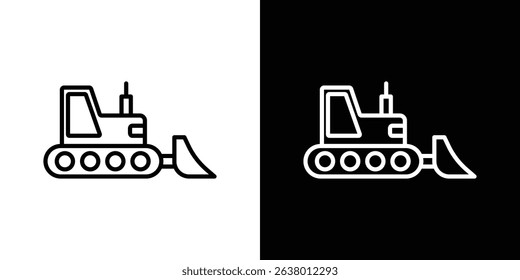 Bulldozer icon Graphic vector set for ui design