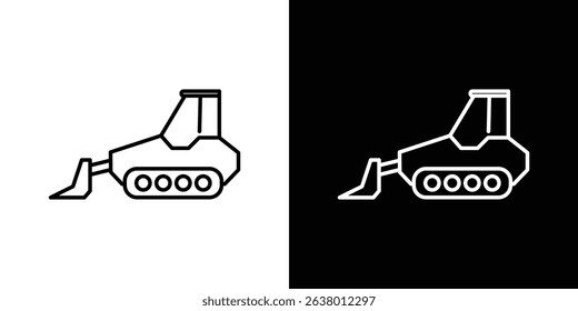 Bulldozer icon Graphic vector set for ui design