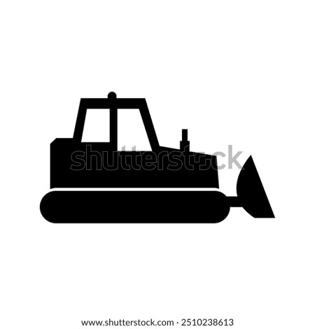 Bulldozer icon illustrated on background