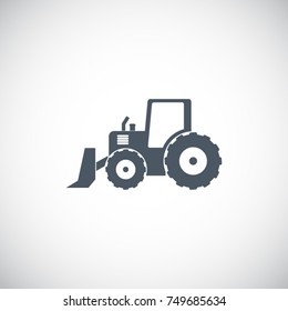Bulldozer icon. Illustration isolated vector sign symbol