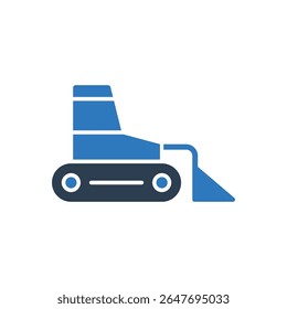 Bulldozer Icon Sign Symbol Vector
