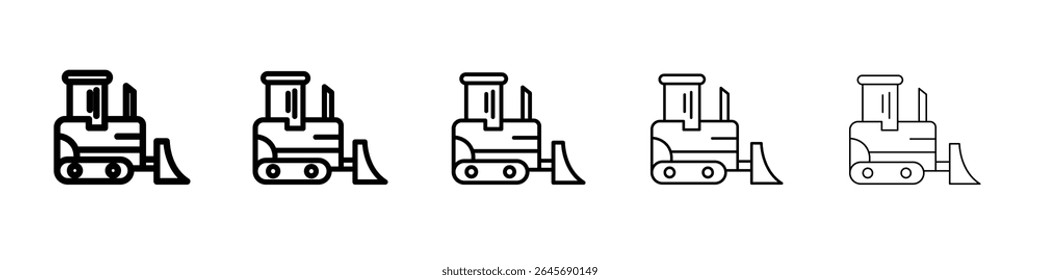 Ícone Bulldozer ilustração simples logotipo arte