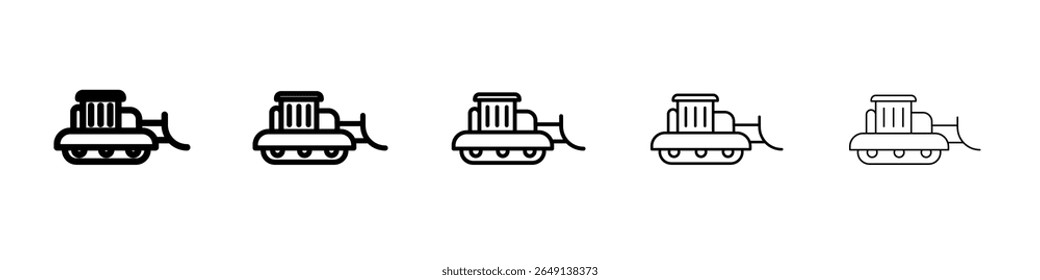 Ícone Bulldozer ilustração simples logotipo arte