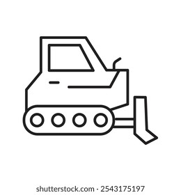 Bulldozer icon. simple vecor icon.