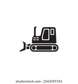 bulldozer icon symbol sign vector