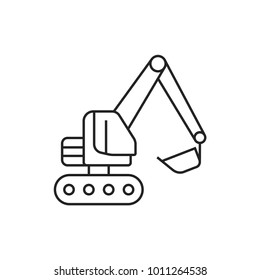 Bulldozer Icon Vector