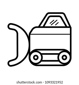 bulldozer icon vector