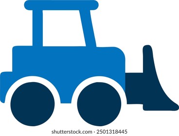 Bulldozer icon, vector design of a bulldozer 