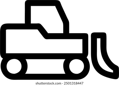 Bulldozer icon, vector design of a bulldozer 