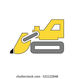 Bulldozer Icon Vector Illustration