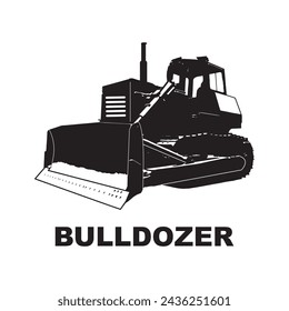 Bulldozer icon vector illustration simple design