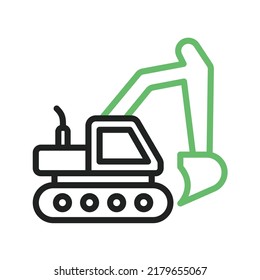 Imagen vectorial del icono del bulldozer. También se puede utilizar para vehículos. Adecuado para aplicaciones móviles, aplicaciones web y medios impresos.
