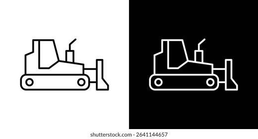 Bulldozer icon vector simple element illustration editable
