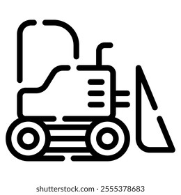 Bulldozer icon for web, app, infographic, etc