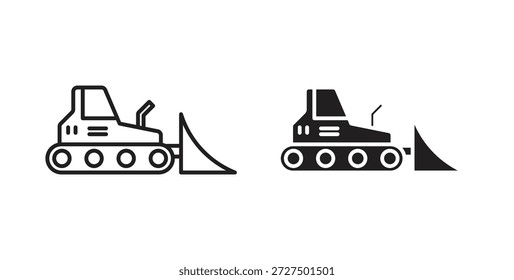 Ícone Bulldozer para web e app. ilustração vetorial eps