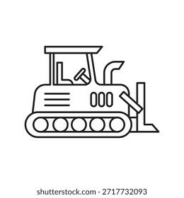 Icono de excavadora con fondo blanco Vector Ilustración de stock