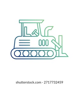 Icono de excavadora con fondo blanco Vector Ilustración de stock