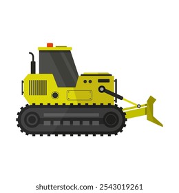 Bulldozer ilustrado sobre fundo branco