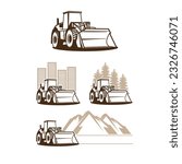 bulldozer, an illustration of construction
