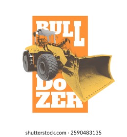 bulldozer.  illustration on a white background for your design