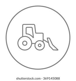 Icono de la línea del bulldozer.