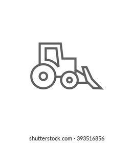 Bulldozer line icon.