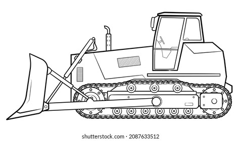 Bulldozer-Maschine Vektorgrafik.