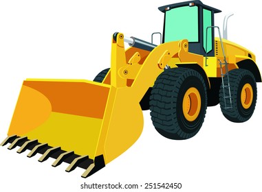 Bulldozer on wheels