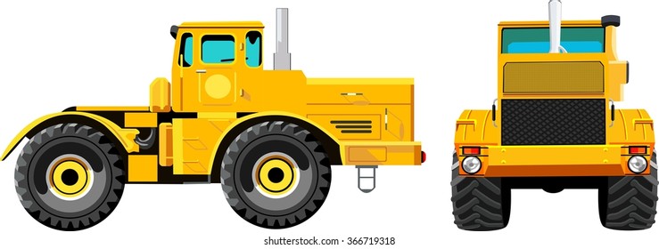 Bulldozer on wheels