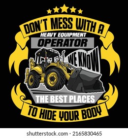 Bulldozer Operator T-shirt Illustration Design