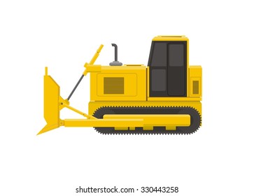 bulldozer simple illustration