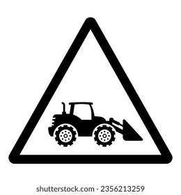 Bulldozer Symbol Sign,Vector Illustration, Isolate On White Background Label. EPS10