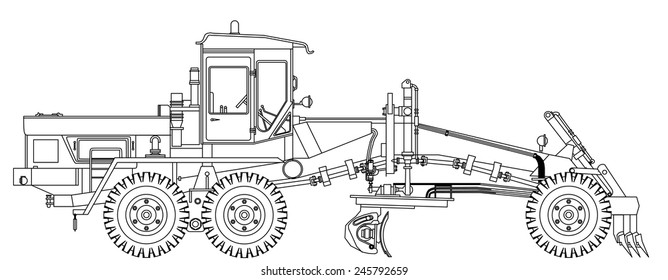 Bulldozer technical draw