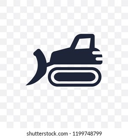 Bulldozer transparent icon. Bulldozer symbol design from Construction collection. Simple element vector illustration on transparent background.