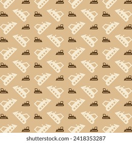 Ilustración vectorial abstracta con patrón de repetición de moda Bulldozer trendy