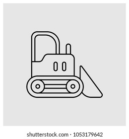 Bulldozer Vector Icon