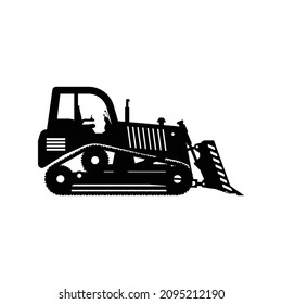 Bulldozer Vector Icon. Isolated vector icon. Easy to edit and recolour. 