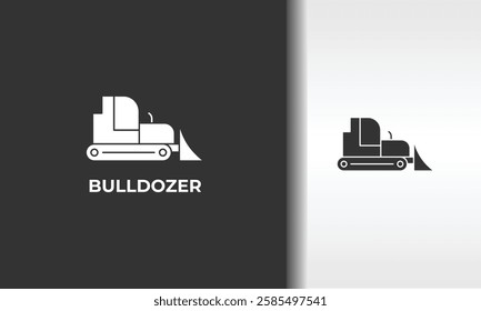 Bulldozer Vector, Icon Or Logo Sign Isolated Symbol Illustration