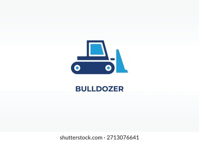 Vetor BULLDOZER, ícone ou logotipo sinal símbolo isolado ilustração