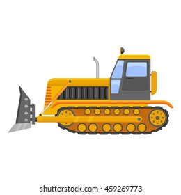 bulldozer vector illustration