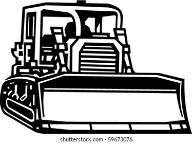 Bulldozer Vector Illustration