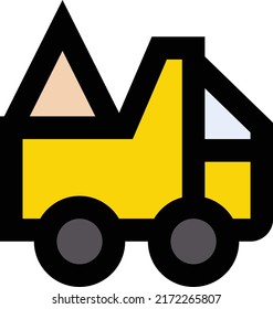 Bulldozer Vector illustration on a transparent background.Premium quality symmbols.Stroke vector icon for concept and graphic design.