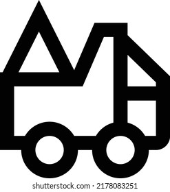 Bulldozer Vector illustration on a transparent background.Premium quality symmbols.Stroke vector icon for concept and graphic design.