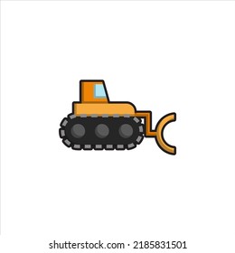 bulldozer vector for website symbol icon presentation