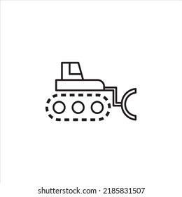 bulldozer vector for website symbol icon presentation