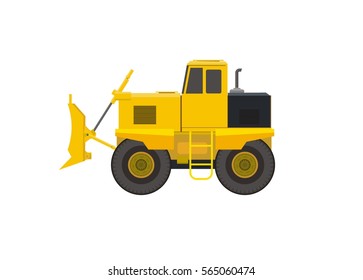 bulldozer vehicle simple illustration